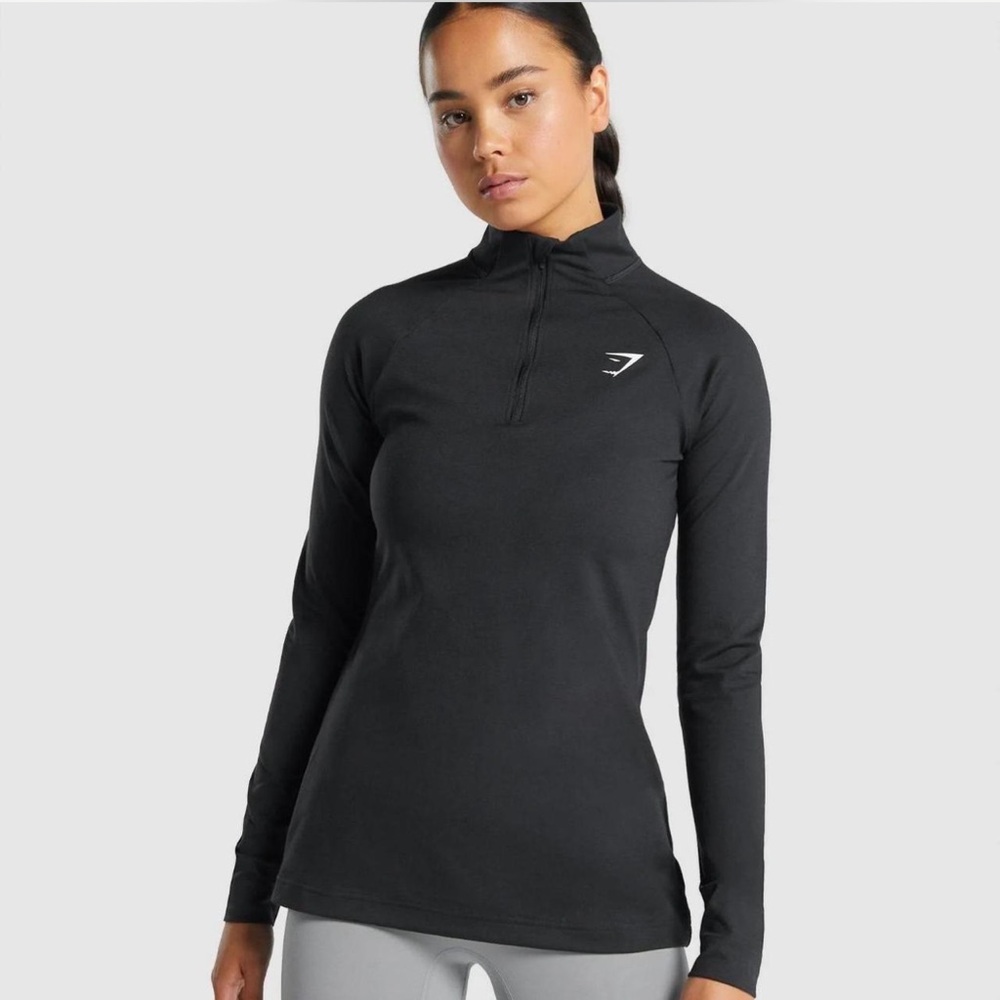 Gymshark Black Quarter Zip Top